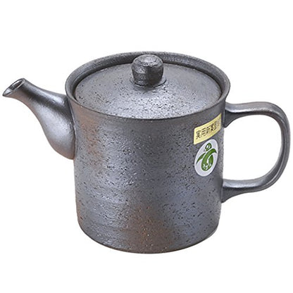 Itsumi Pottery Seto Ware Hh Pot Yakijime Large With Cylindrical Tea Strainer 042511 - Made In Japan