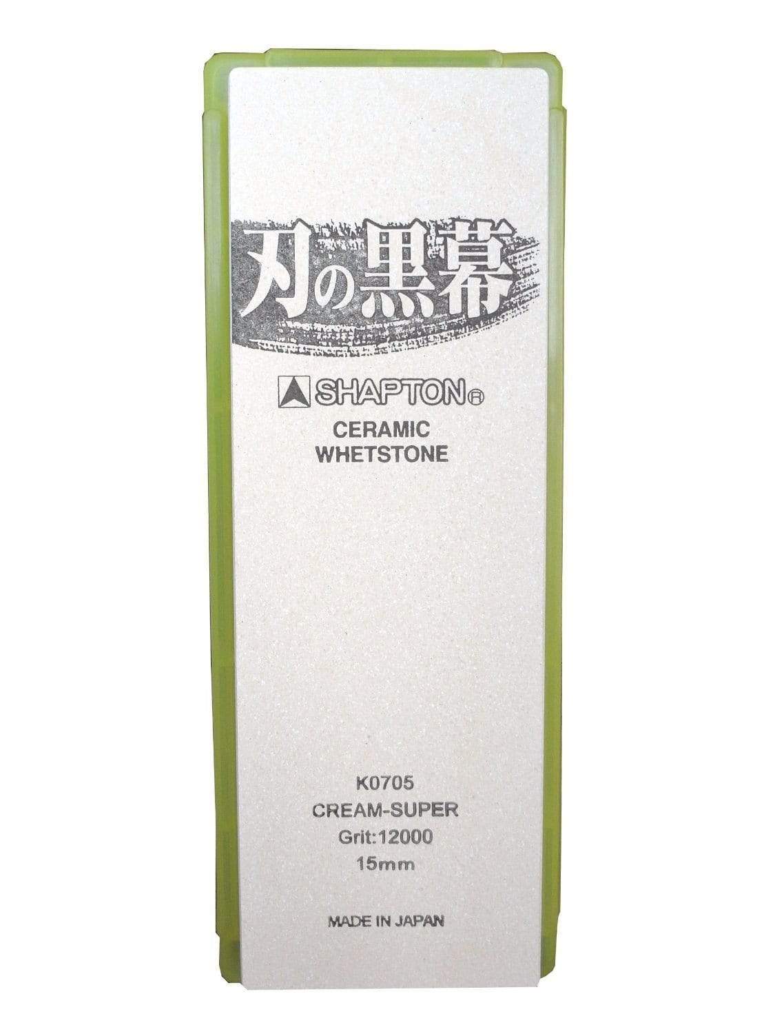 Shapton Japan Kuromaku Ceramic Whetstone 12000 Grit Cream/Yellow