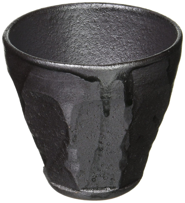 Marui Ceramics Shigaraki Ware Hechimon Rock Cup Rust Black Japan