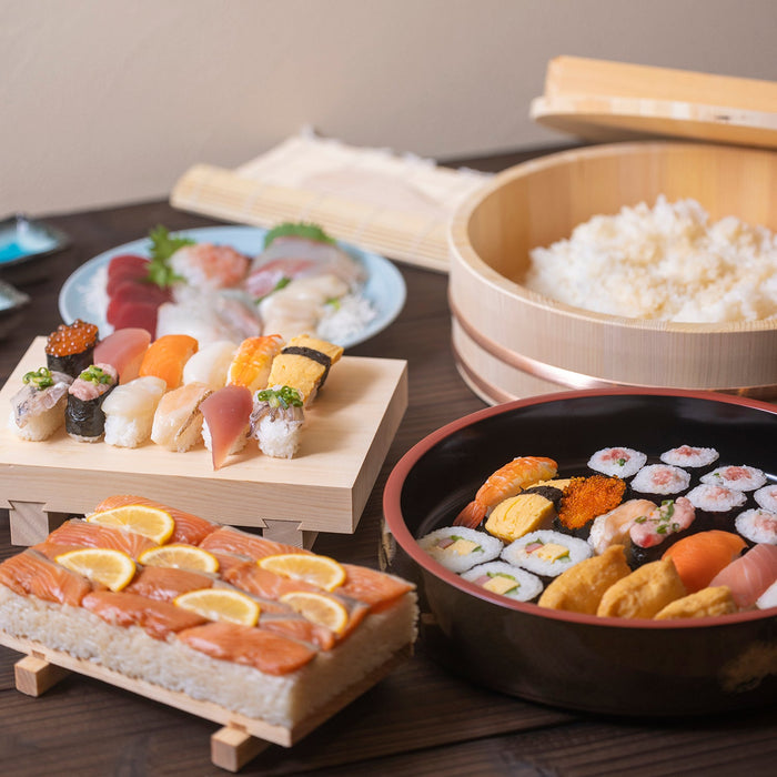 Shimojima Hinoki Cypress Wooden Sushi Geta Plate For 2 servings