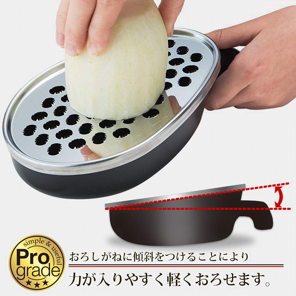 Shimomura Kougyou Professional Grade Grater Made In Japan - Grate Radish Black Pgs-11 Niigata Tsubamesanjo
