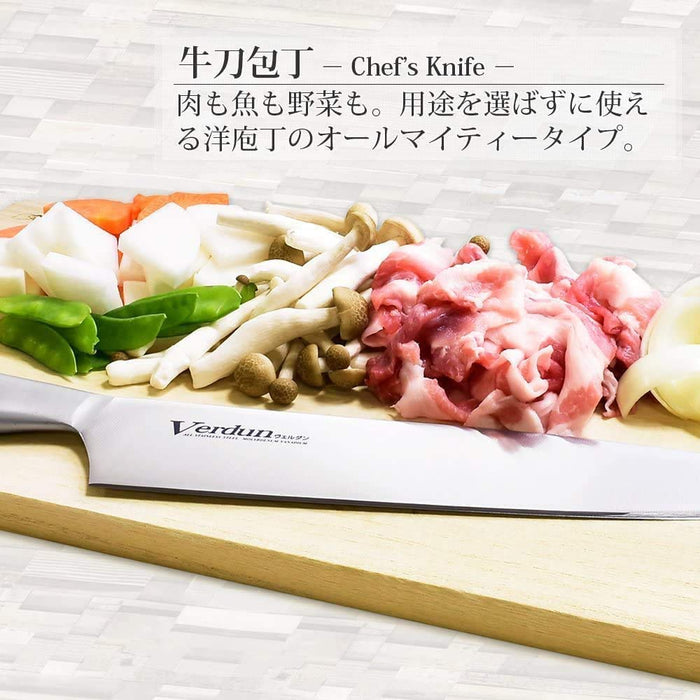 Shimomura Kougyou 日本製造刀 4 件組 - Santoku 165Mm Gyuto 180Mm Petty 125Mm 麵包切片機 225Mm - 鉬釩鋼洗碗機相容 Ovd-100 Niigata Tsubamesanjo