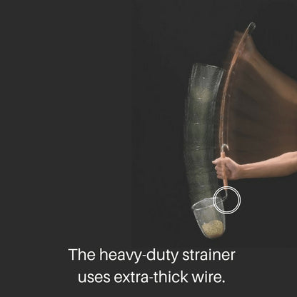 Shinetsu Works Japan Stainless Steel Ramen Tebo Heavy-Duty Deep Noodle Strainer Extra Fine 16 Mesh Noodles