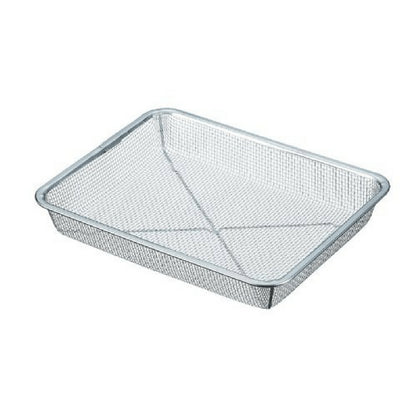 Shinetsu Works Japan Rectangle Deep Mesh Colander 6.5 Mesh No.12 325X255Mm