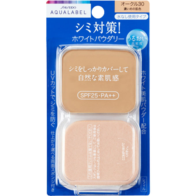 Shiseido Aqua Label White Powder Foundation Refill Ochre 30 Japan With Love