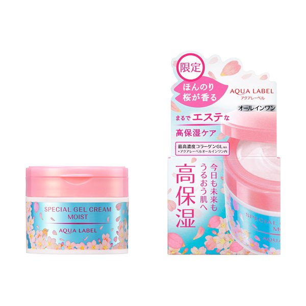 Shiseido Aqua Label Special Gel Cream Moist Cherry Blossom Scent 90g - Japanese Moisturizing Care