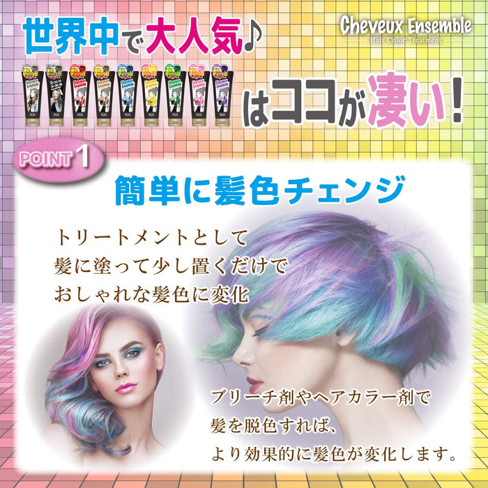 Chevu Ensemble Hair Color Paste Treatment Candy Milk Tea Silver 200G Japan