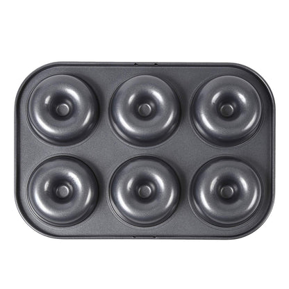 Soratobu Frying Pan Japan Silicone Treated 6P Steel Non-Stick Baked Donut Mold