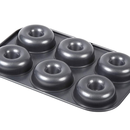 Soratobu Frying Pan Japan Silicone Treated 6P Steel Non-Stick Baked Donut Mold