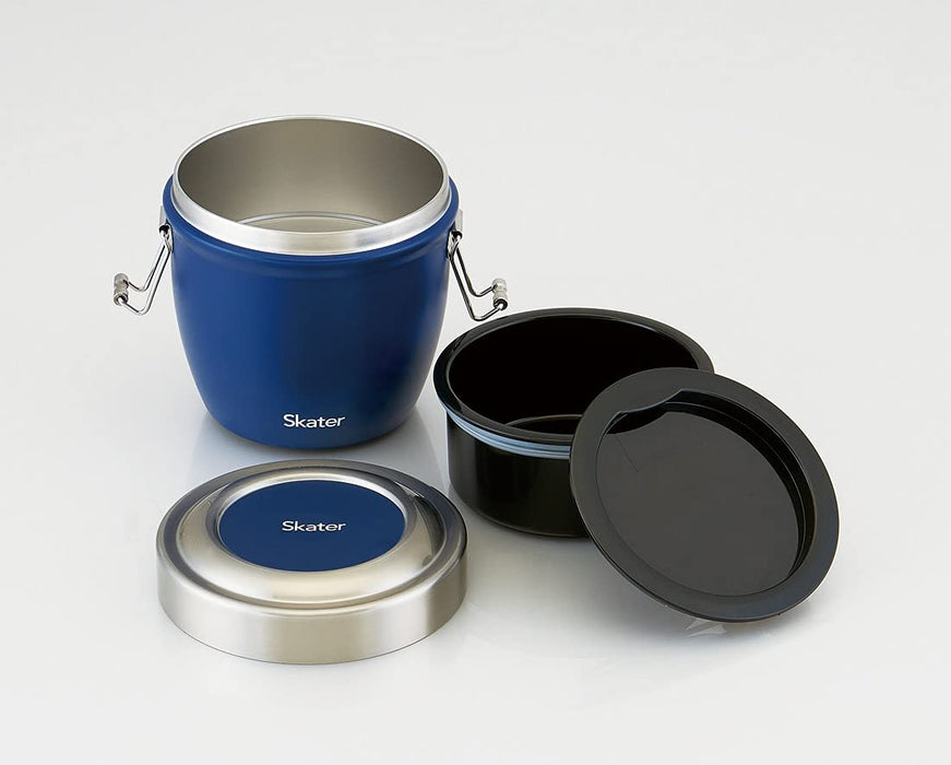 Skater Japan 800Ml Bento Box - Heat Insulated Stainless Steel - Antibacterial - Blue (Stlbd8Ag-A)