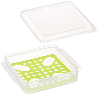Skater Japan Cheese Storage Container Green Fkh1