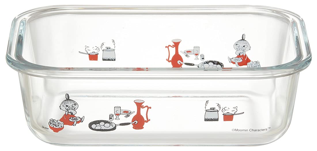 Skater Moomin Kitchen 650Ml Heat-Resistant Glass Storage Container With 4-Point Lock Lid Valve - Japan