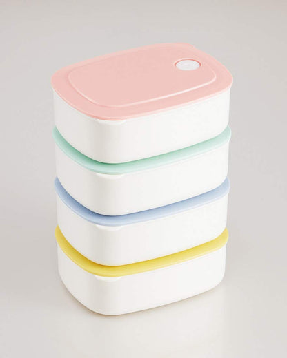 Skater 400Ml Pastel Yellow Side Dish Frozen Storage Container - Made In Japan