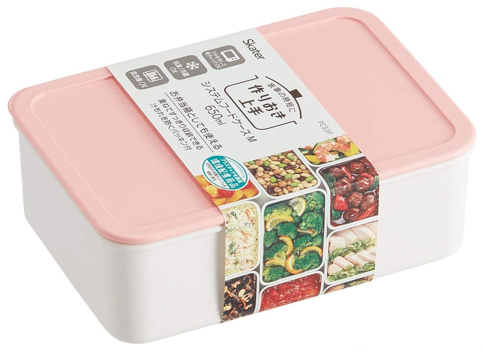 Skater Bento Box 650Ml Japan Storage Container 3Pcs Pastel Pink