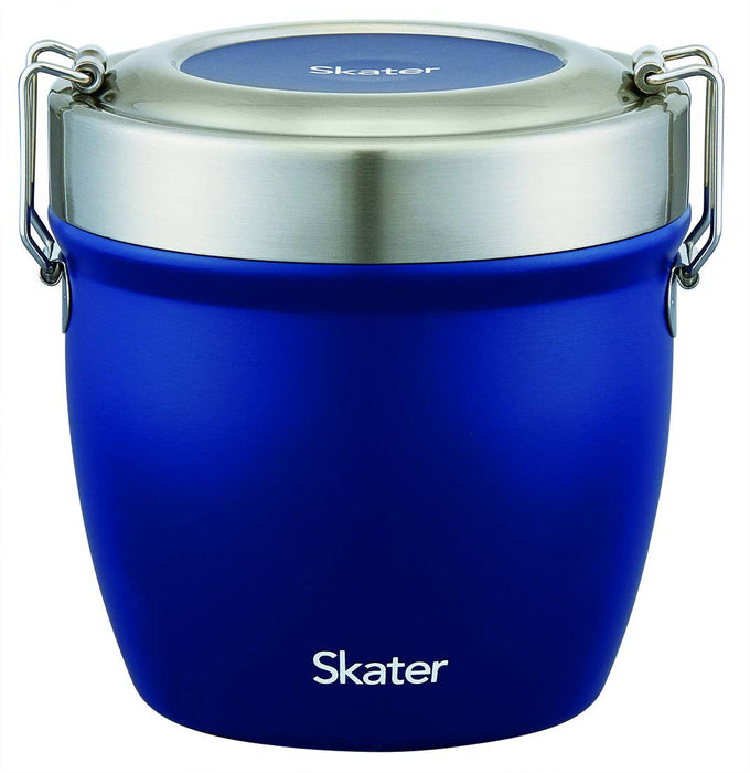 Skater Japan Stainless Steel Bento Box 550Ml Blue Thermal Lunch Bowl Stlbd6-A