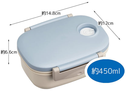 Skater Vacuum Bento Box Storage Container Blue Japan 450Ml Mpp3N-A