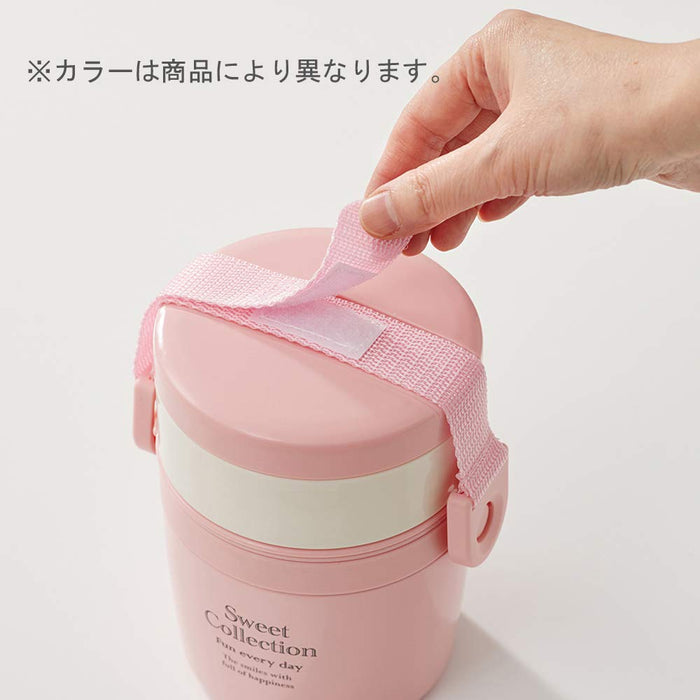 Skater Japan Vacuum Insulated Vertical Stainless Steel Lunch Box Bento Box 600Ml White Stlbt6