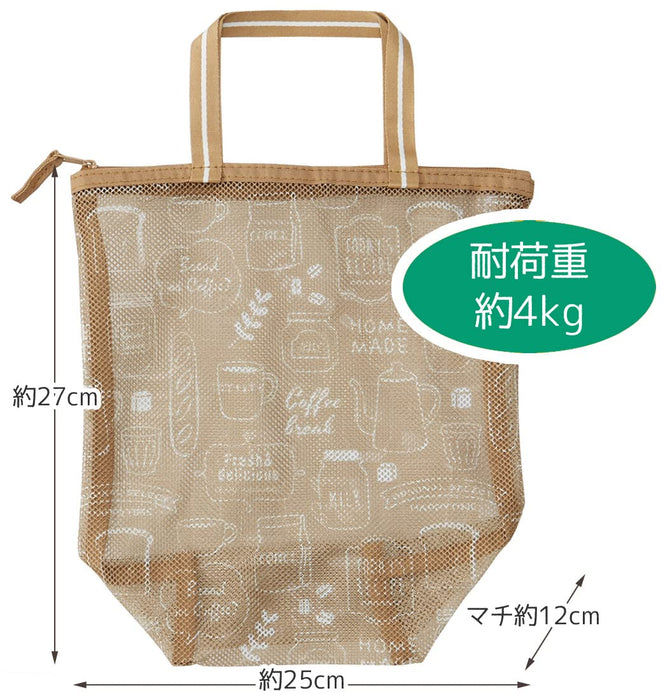 Skater Japan Vegetable Net Storage Bag M 25X27X12Cm Cafe Nv2-A