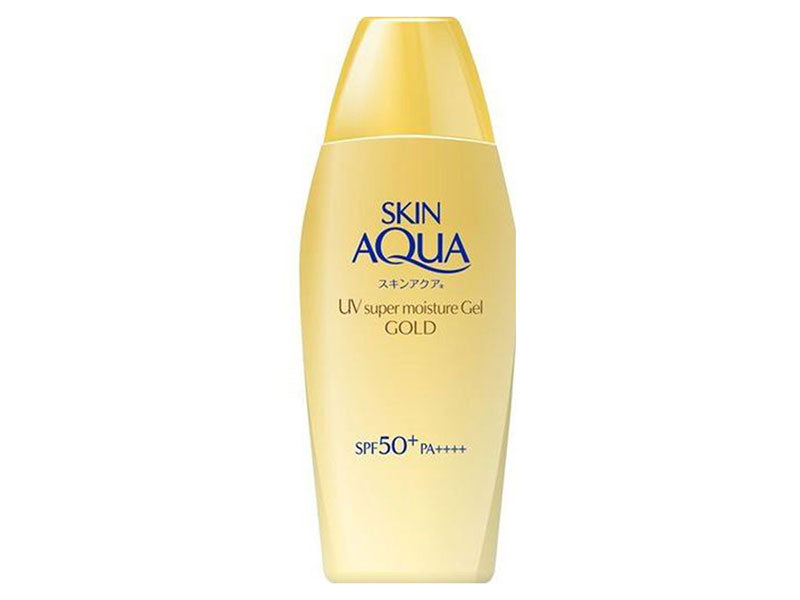 スキンアクアスーパーモイスチャージェルゴールド日焼け止めSPF50 +