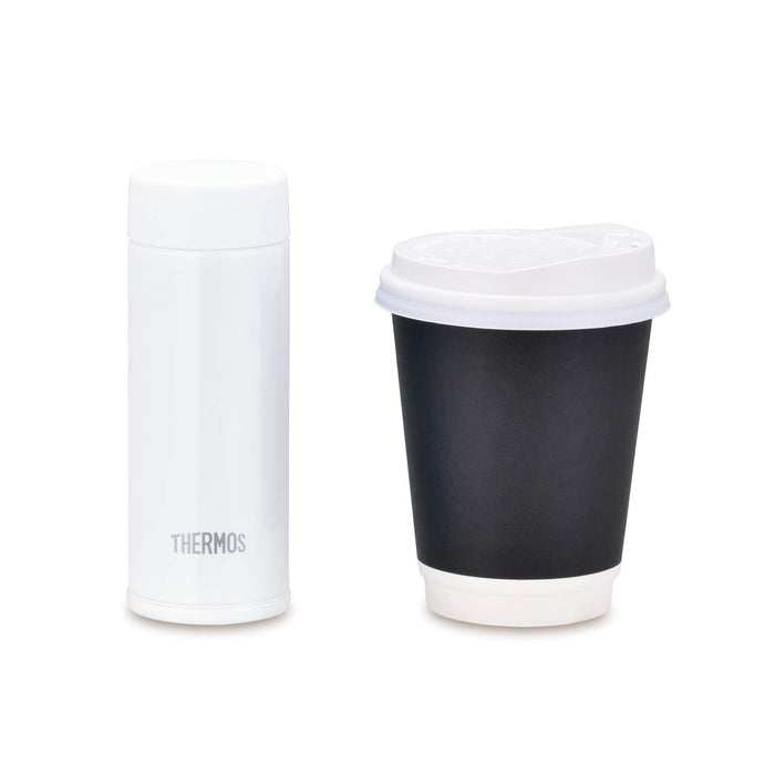 Thermos 120Ml Small Capacity Vacuum Insulated White Water Bottle Pocket Mug
