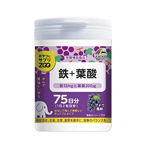 Supplements For Snacks Zoo Iron + Folic Acid 150g 9 Packs Japan