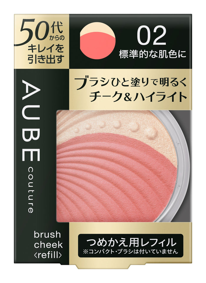 Orb Sofina Brush Cheek Refill 02 Normal Skin Tone - Made In Japan
