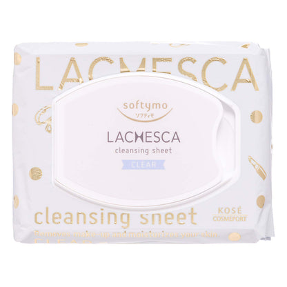 Kose Softimo Lachesca Clear Cleansing Sheet 50 Sheets - Removes Makeup And Moisturizes Your Skin