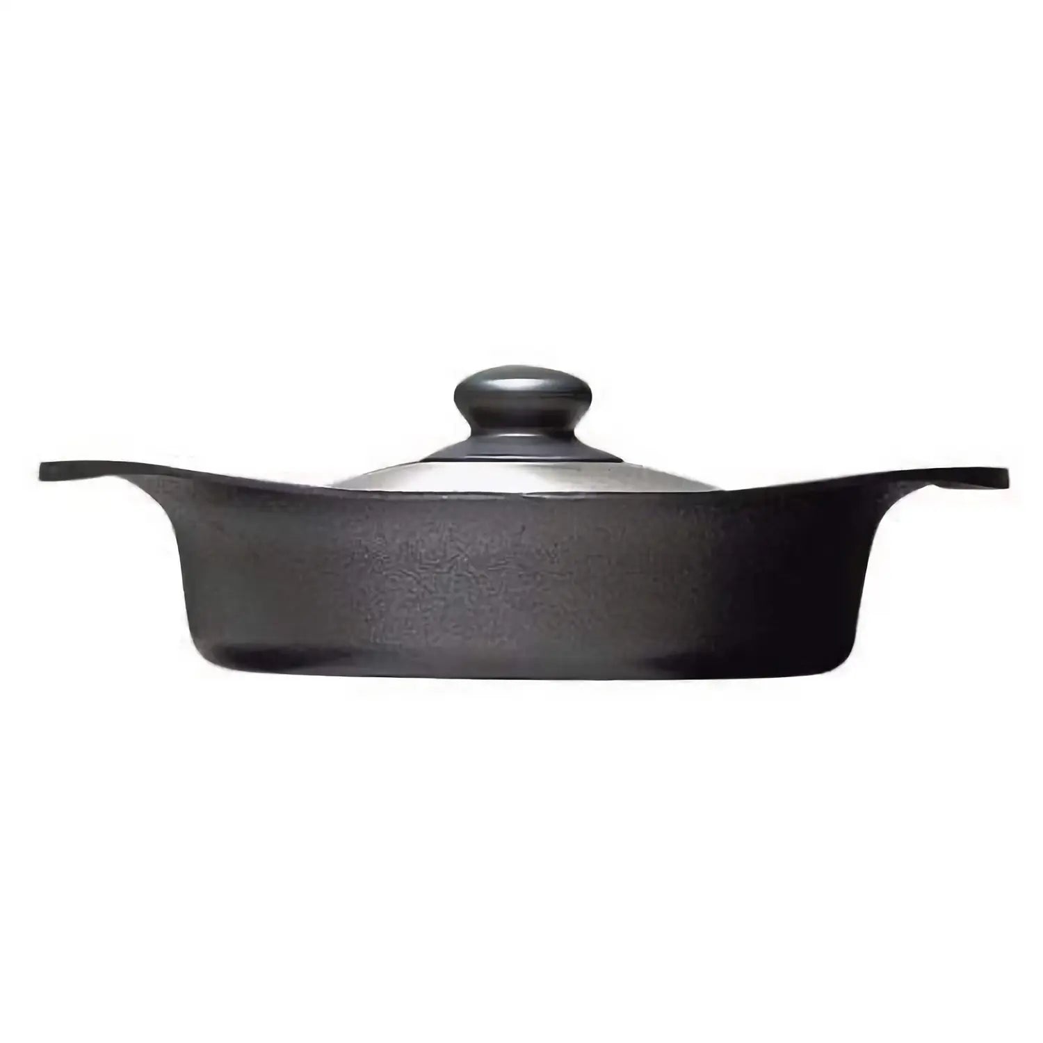 Nihon Yoshokki Cast Iron Induction Shallow Casserole 22Cm Japan W/ Stainless Steel Lid