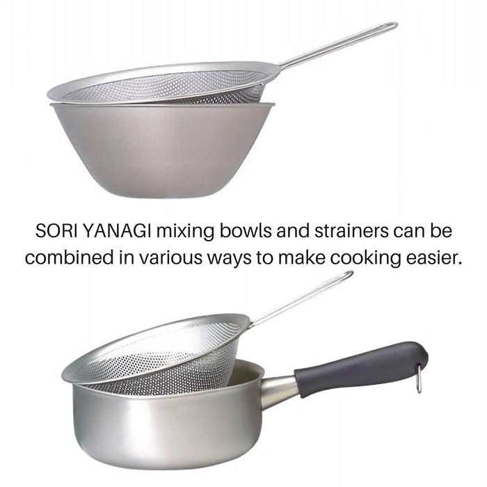 Sori Yanagi Stainless Steel Perforated Strainer With Handle 19cm