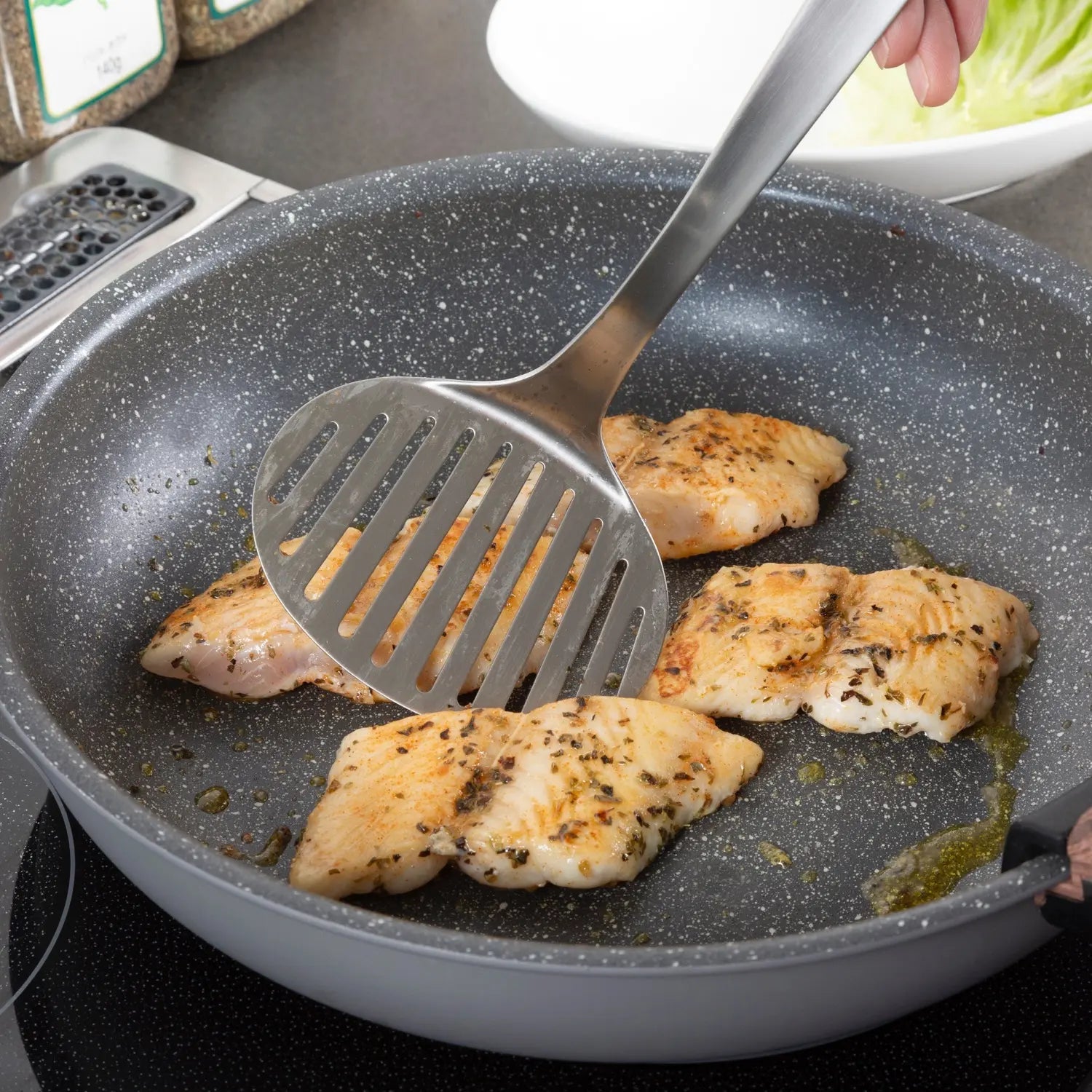 Sori Yanagi Stainless Steel Slotted Turner Small