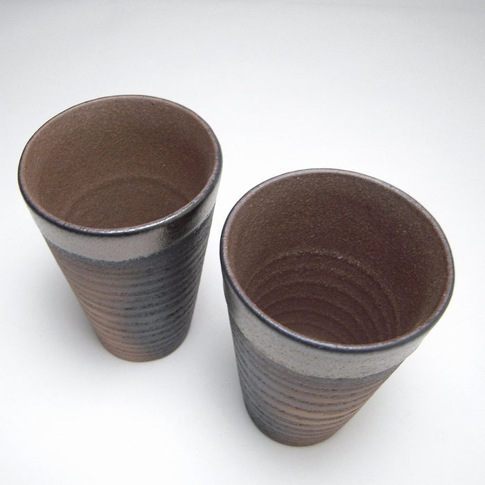 Father'S Day Gift Set Ceramic Cups By Japanese Artist Yoshinori Ando Banko Ware Made In Japan (Card Included) - Gift Honpo Jizakeya