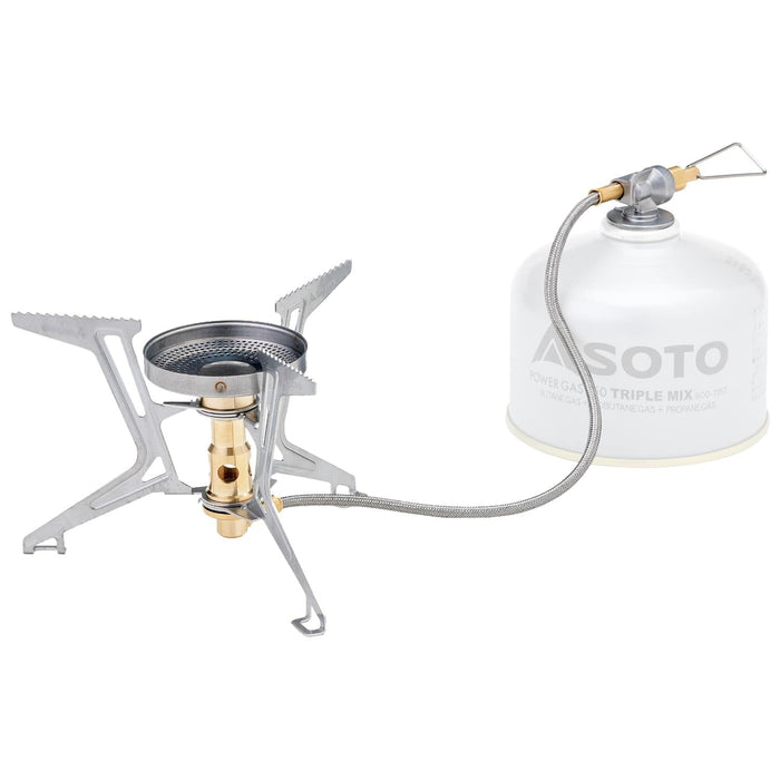 Soto Made In Japan Single Burner Micro Regulator Stove - High Heat Wind Resistant Fuel Saving Lightweight Separable Fusion Trek