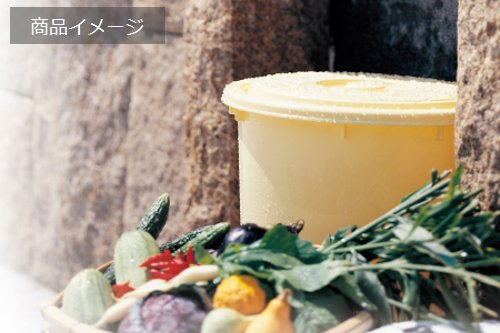 松鼠圆形象牙色泡菜桶按盖 80 型日本制造