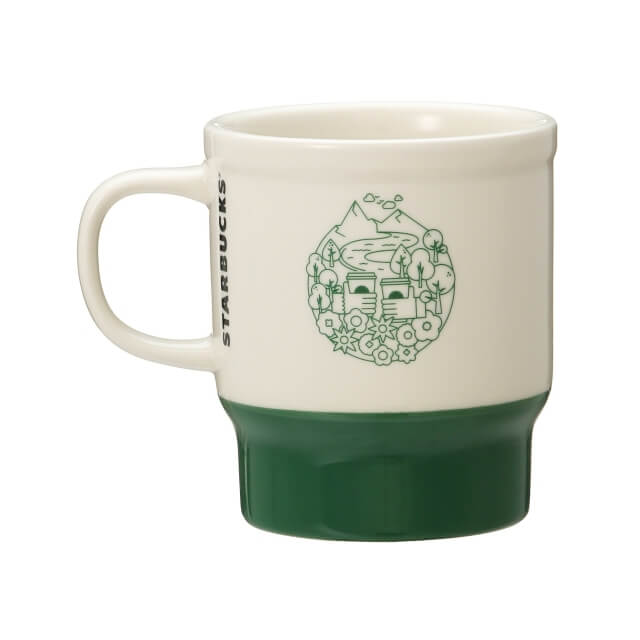 Starbucks Stacking Mug Green 355ml - Environment-Friendly Starbucks Mugs In Japan