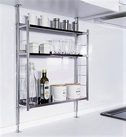 Generic Product 3-Tier Tsubamesanjo Japan Stainless Steel Spice Rack W/ Wide Tension Blindfold