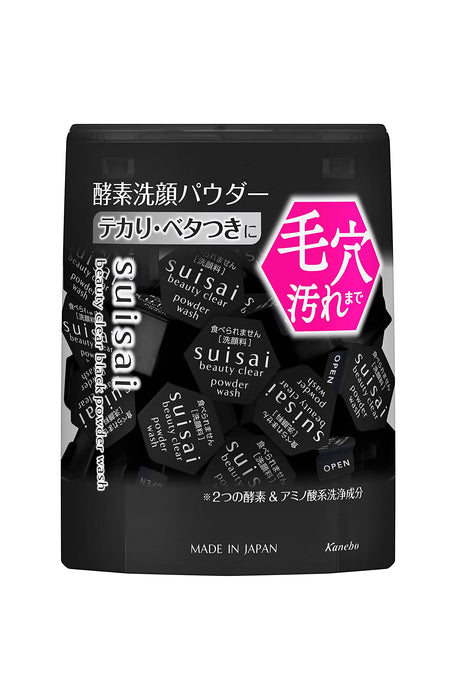 Kanebo Suisai Beauty Clear Black Powder Wash 0.4g x 32 Pieces - Japanese Powder Cleanser