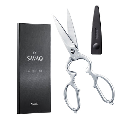 Savaq Kitchen Scissors Cooking Scissors Supervised By Professional Chef Japan Disassembly All Stainless Dishwasher Safe