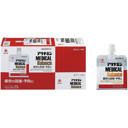 Takeda Alinamin Grapefruit Jelly Drink for Medical Balance 100ml 8 Packs