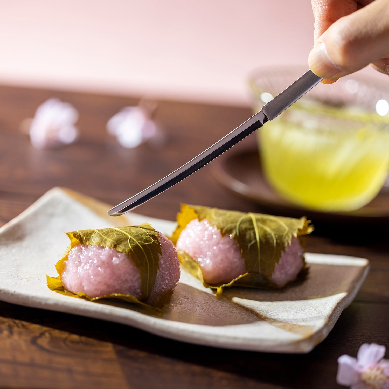 Takeda Hand Polished Japanese Sword Katana Shaped Stainless Steel Pastry Pick 12Cm Boxed Set (5-piece)