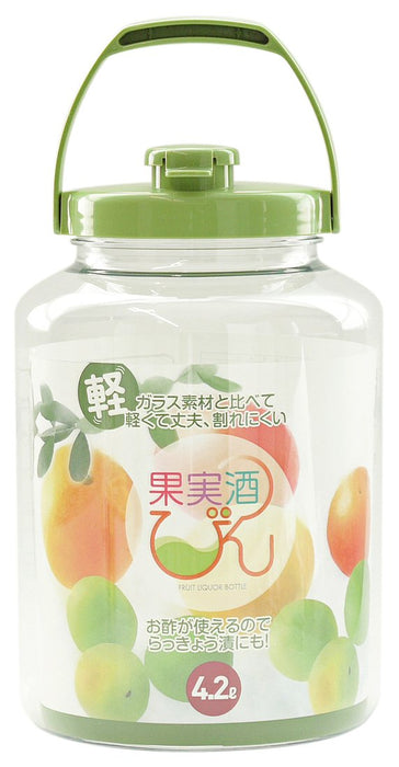 Takeya Chemical Industry 4.2L Midori Fruit Liquor Bottle R Type - Made In Japan