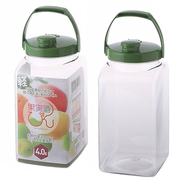 Takeya Japan 2.7L Square Fruit Liquor Bottle W/ Handle