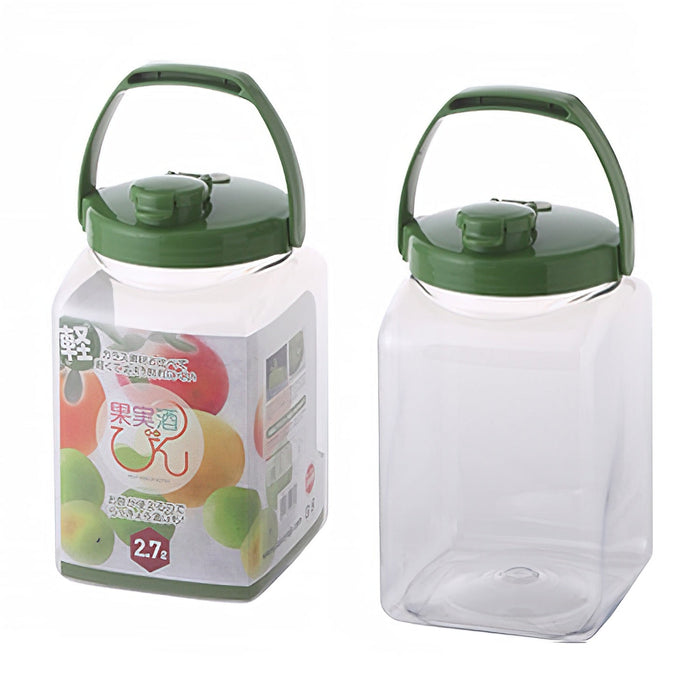 Takeya Japan 4L Square Fruit Liquor Bottle W/ Handle