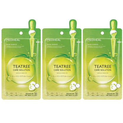 Mediheal Tea Tree Care Solution Ampoule Mask JEX 3 Sheets - Japanese Skincare Face Mask