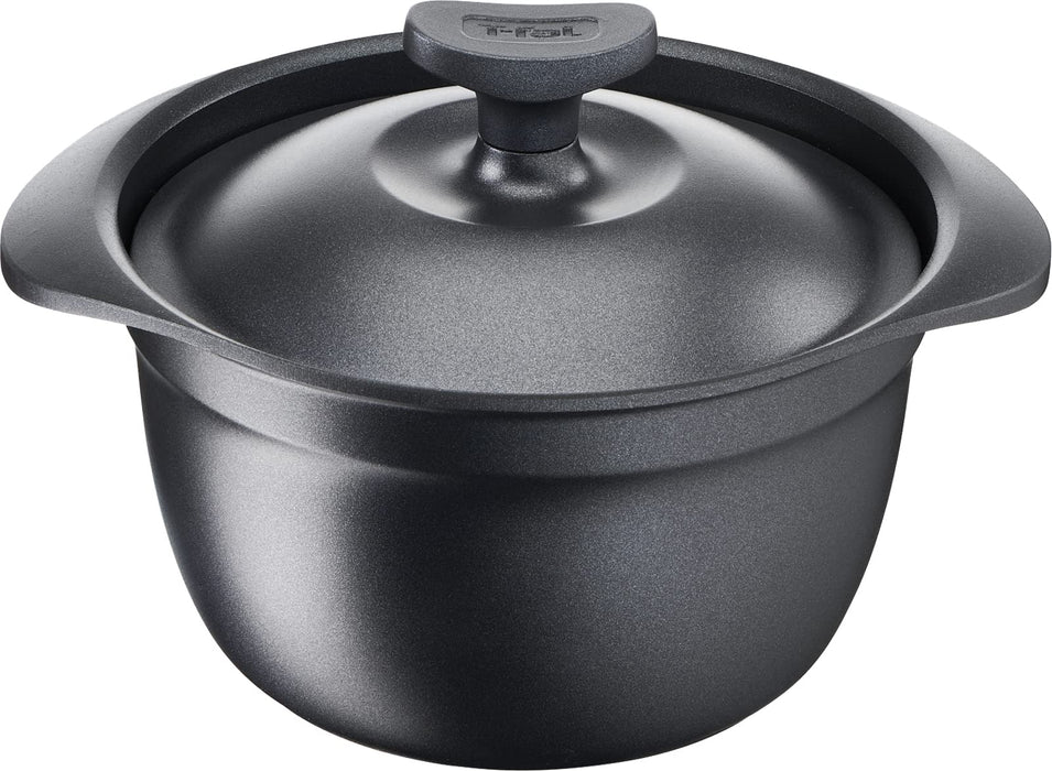 T-Fal Castline Aroma Pro Rice Pot With 3 Go Cooking Fluororesin Coating Ih Gas Fire Compatible - Non-Sticking Japan Black E25195