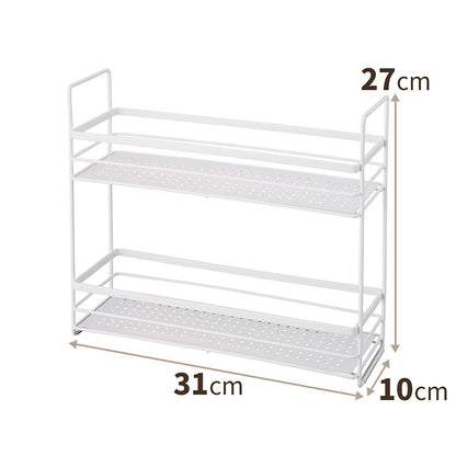 Tenma Spice Rack White 10X31X27Cm 2 Tiers | Japan