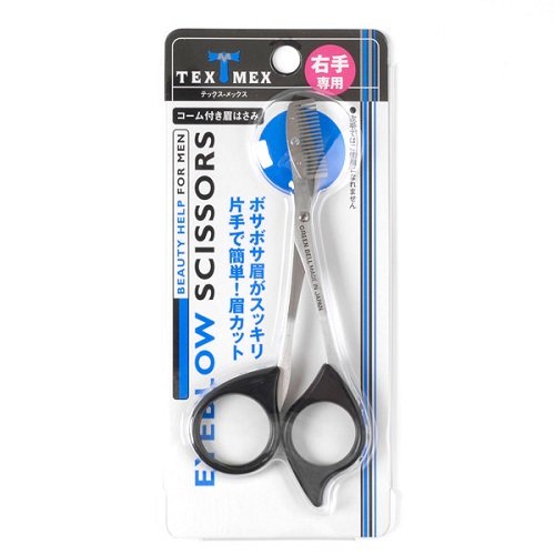 Tex Mex Japan Eyebrow Scissors W/ Comb - Easy One-Handed Trimming
