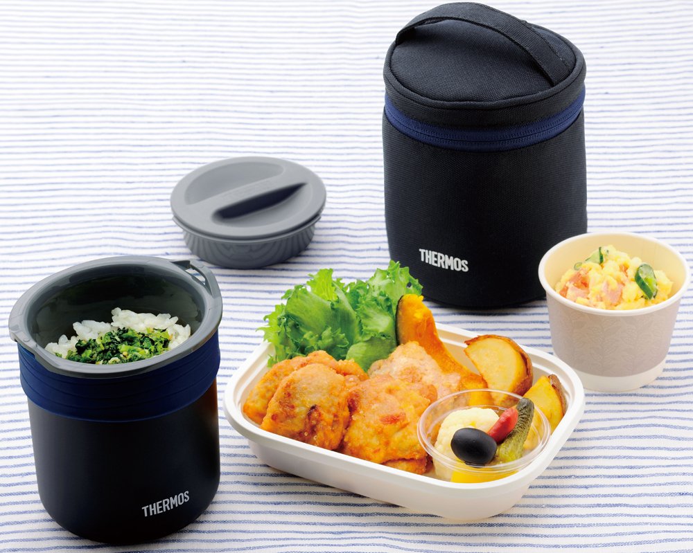 Thermos Jbp-360 0.8L Insulated Rice Container Black Japan