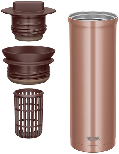 Thermos 1L Stainless Steel Tea Pot with Holder Bronze - Ttd-1000 Bz