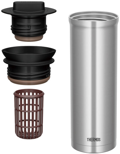 Thermos 1L Black Stainless Steel Pot with Tea Pack Holder Ttd-1000 Sbk