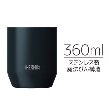 Thermos 360ml Black Vacuum Insulated Cup Model JDH-360C